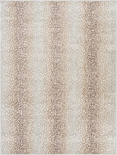 Artistic Weavers Pablo Antelope Print Area Rug,5'3" x 7'1",Camel/Light Gray