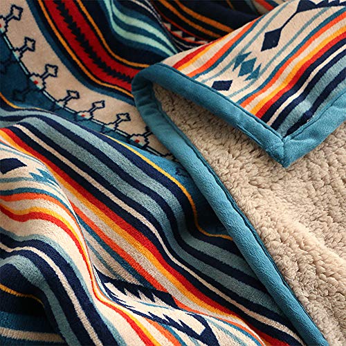 UKELER Fleece Bed Throws 50 x 60 Inch Boho Warm Soft Fluffy Bohemian Throw Blanket Perfect for Bed, Sofa, Couch, Office