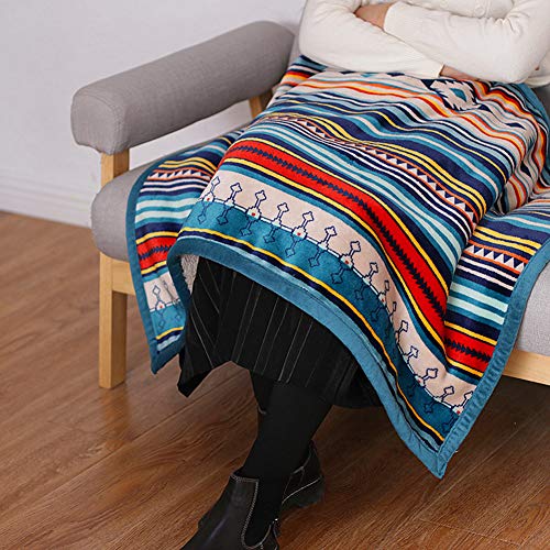 UKELER Fleece Bed Throws 50 x 60 Inch Boho Warm Soft Fluffy Bohemian Throw Blanket Perfect for Bed, Sofa, Couch, Office