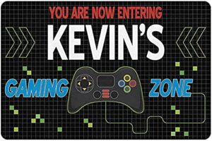 jzdkjn personalized gaming zone metal sign, game room sign, video game decor, gaming gifts, gamer gifts, teenage boys room decor