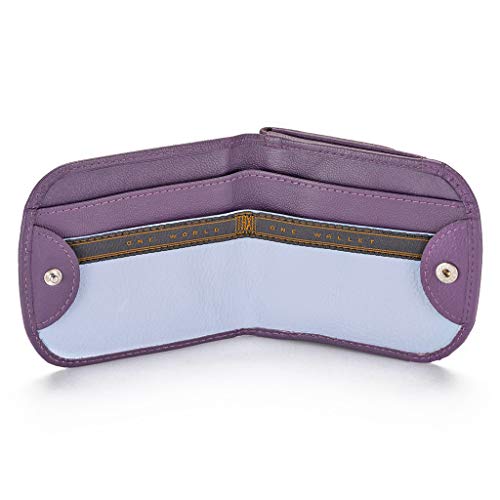 Taxi Wallet - Soft Leather, Purple – A Simple, Compact, Front Pocket, Folding Wallet, that holds Cards, Coins, Bills, ID – for Men & Women