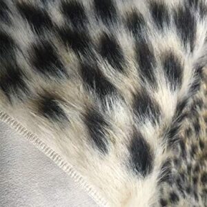 Leopard Print Rug Faux Fur Cheetah Rug Cowhide Animal Skin Mat Carpet for Office, Livingroom, Bedroom Non-Slip Home Decor 40x37Inch/ 3.2x3.1Ft