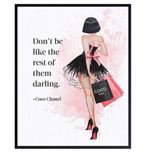 quote wall art – glam wall decor – luxury fashion design room or home decoration – couture gift for women, fashionista, girls bedroom, teen room – positive inspirational quote – unframed