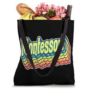 Montessori Retro Back To School Gift for Teachers Christmas Tote Bag