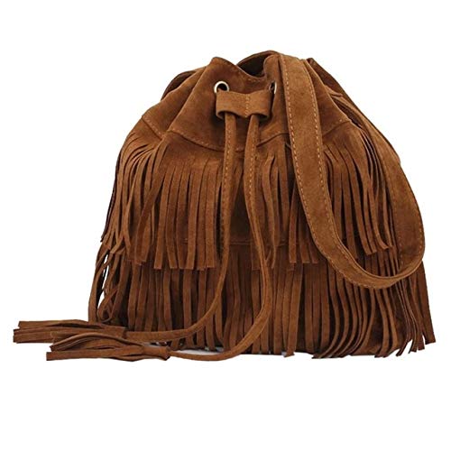 Retro Faux Suede Fringe Women Messenger Bags Tote New Handbag Tassel Shoulder Handbags Crossbody Bag