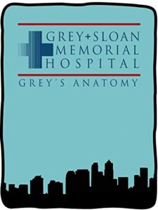 seven times six grey’s anatomy grey + sloan memorial hospital blanket 46″ x 60″ flannel fleece throw