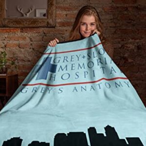 Seven Times Six Grey's Anatomy Grey + Sloan Memorial Hospital Blanket 46" X 60" Flannel Fleece Throw