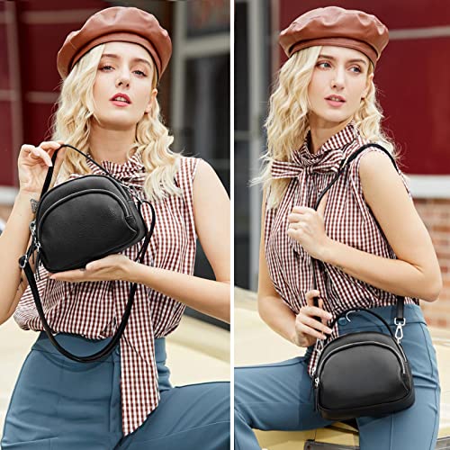 Genuine Leather Crossbody Satchel Bag for Women Small Top Handle Purse and handbag Ladies Small Shoulder Bag Cell Phone Purse