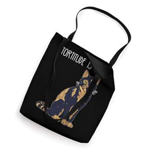 Tortitude Is Real Tortoise Shell Tortie Cat Tote Bag