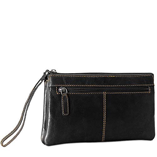 Voyager Zippered Wristlet Clutch #7723 (Black)