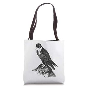 peregrine falcon falconry bird of prey birdwatcher gift tote bag