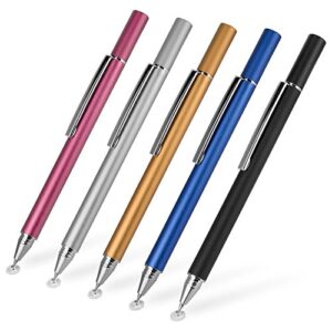 BoxWave Stylus Pen Compatible with LG V60 ThinQ 5G (Stylus Pen by BoxWave) - FineTouch Capacitive Stylus, Super Precise Stylus Pen for LG V60 ThinQ 5G - Metallic Silver