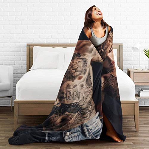 ABSFORTY Justin-Bieber Ultra-Soft Brot-Hers Micro Fleece Flannel Blanket Printed Soft Home Decor Warm Anti-Pilling Throw Blanket for Couch Bed Sofa 80" x60