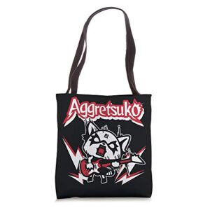 aggretsuko rocker rage tote bag