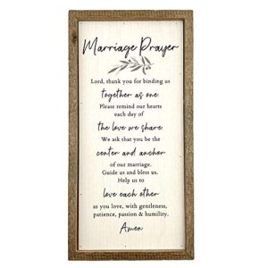 Marriage Prayer Wall Decor - Classy Wedding Gift or Marriage Gifts, Ideal Anniversary or Bridal Shower Gift - Shelf or Wall Art, Marriage Wall Decor