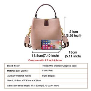 Cowhide Handbags for Women Small Leather Hobo Bucket Tote Purse Shoulder Cross body Bag