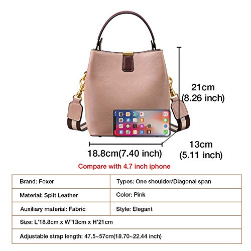 Cowhide Handbags for Women Small Leather Hobo Bucket Tote Purse Shoulder Cross body Bag