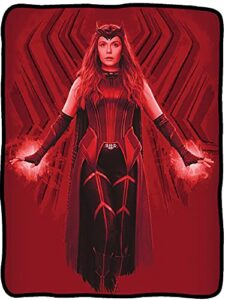 surreal entertainment marvel: wandavision wanda scarlet witch chaos magic throw blanket | 45 x 60 inches plush cozy sherpa super soft lightweight fleece home decor (scarlet witch) 45×60 cfb-wv-sclw