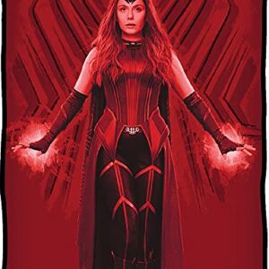 Surreal Entertainment Marvel: WandaVision Wanda Scarlet Witch Chaos Magic Throw Blanket | 45 x 60 Inches Plush Cozy Sherpa Super Soft Lightweight Fleece Home Decor (Scarlet Witch) 45x60 CFB-WV-SCLW