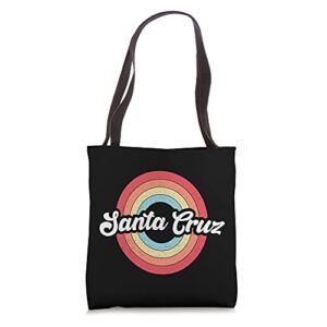 vintage california santa cruz beach retro tote bag