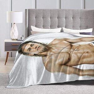 LFJKNU Charlie Hunnam Ultra-Soft Brot-Hers Micro Fleece Flannel Blanket Printed Soft Home Decor Warm Anti-Pilling Throw Blanket for Couch Bed Sofa 80" x60