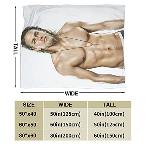 LFJKNU Charlie Hunnam Ultra-Soft Brot-Hers Micro Fleece Flannel Blanket Printed Soft Home Decor Warm Anti-Pilling Throw Blanket for Couch Bed Sofa 80" x60