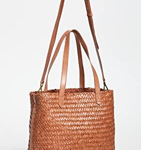 Madewell The Medium Transport Tote: Woven Leather Edition Burnished Caramel One Size