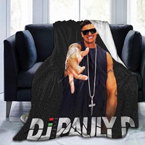dj pauly d super soft blankets anti-pilling flannel throw blanket for home bedding living room 60″ x50