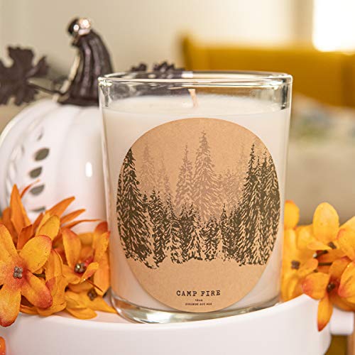 Kate Bissett Baubles Camp Fire Scented Premium Candle and Jewelry with Surprise Ring Inside | 18 oz Large Candle | Fall Collection | Made in The USA | Parrafin Free Size 06