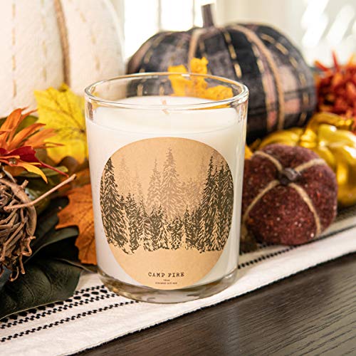 Kate Bissett Baubles Camp Fire Scented Premium Candle and Jewelry with Surprise Ring Inside | 18 oz Large Candle | Fall Collection | Made in The USA | Parrafin Free Size 06