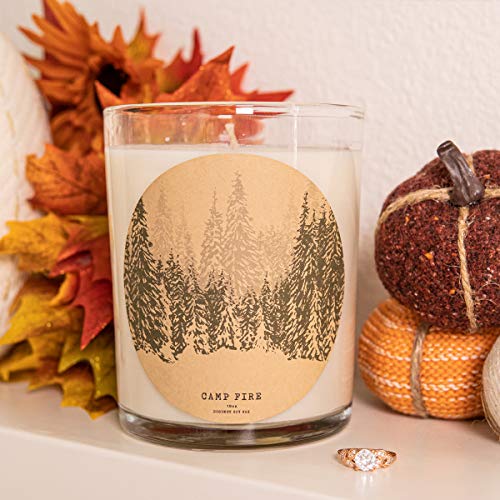 Kate Bissett Baubles Camp Fire Scented Premium Candle and Jewelry with Surprise Ring Inside | 18 oz Large Candle | Fall Collection | Made in The USA | Parrafin Free Size 06