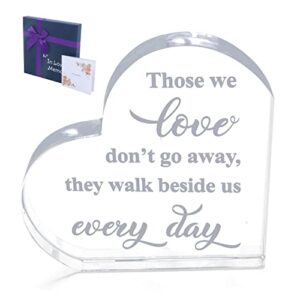 malister memorial gifts – glass crystal heart sympathy gift for loss of mother, in memory of loved one, condolence gifts, bereavement gifts, remembrance gifts, loss of father husband grief sorry mom