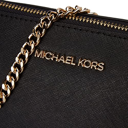 Michael Kors Medium Leather Zip Crossbody Purse - Black