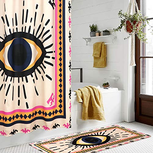 HAOCOO Spirit Eye Bath Rug Runner 2’x5’ Large Non-Slip VintageThrow Rugs Super Soft Velvet Creative Tribal Floor Carpet for Bedroom Living Room Nursery Decor