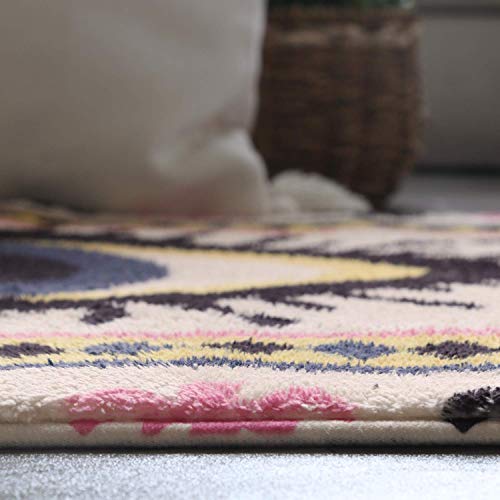 HAOCOO Spirit Eye Bath Rug Runner 2’x5’ Large Non-Slip VintageThrow Rugs Super Soft Velvet Creative Tribal Floor Carpet for Bedroom Living Room Nursery Decor