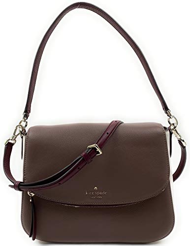 Kate Spade New York Jackson Soft Pebbled Leather Medium Flap Shoulder bag (Neutral Multi)