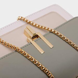 Crossbody Bags for Women Leather Cross Body Purses Cute Color-Block Designer Handbags Shoulder Bag Medium Size Green