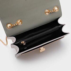 Crossbody Bags for Women Leather Cross Body Purses Cute Color-Block Designer Handbags Shoulder Bag Medium Size Green