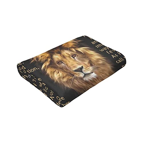 BUUGVIIL Bible Verse Blanket Biblical Gifts for Women Christian Gifts Lion Prayer Religious Throw Blankets for Couch Sofa Bed Warm Gifts 50X60 Inch