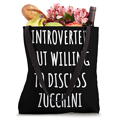 Funny Introverted Zucchini Tote Bag