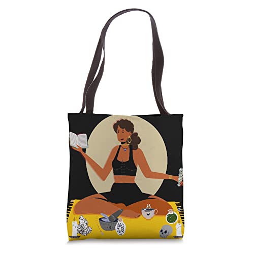 African American Woman meditate Tote Bag