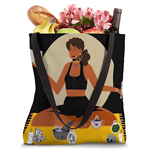 African American Woman meditate Tote Bag