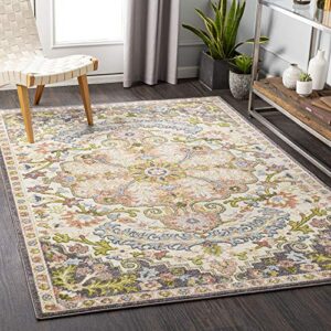 artistic weavers donte floral medallion area rug, 6’7″ x 9′, terracotta