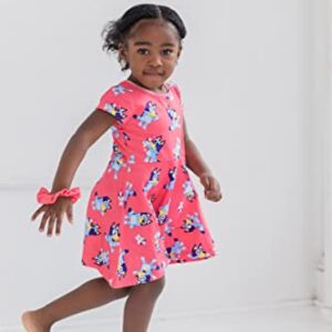 Bluey Toddler Girls Skater Dress Pink 5T