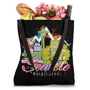 Seattle Washington Skyline Space Needle - Fashion Tote Bag