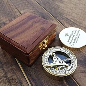 PORTHO Thoreau's Go Confidently graduation Compass with Wooden box, Inspirational graduation gifts, confirmation gifts, first communication gifts, unique gift ideas