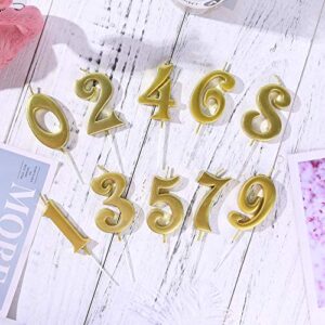 Gold 70th Birthday Candles for Cake, Number 70 Glitter Candle Party Anniversary Cakes Decoration for Women or Men