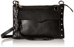 rebecca minkoff womens mab w/ studs crossbody, black, one size us