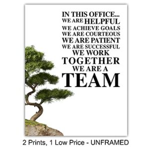 Office Wall Art Decoration Set - Motivational Decor - Leadership Saying - Gift for Boss, Manager, Team Leader, Coach, Teacher, Entrepreneur - Inspirational Quote Poster Print - Unique Photo 8X10 Set