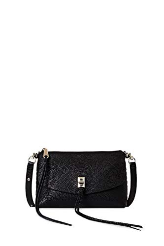 Rebecca Minkoff womens Darren Top Zip Crossbody, Black, One Size US